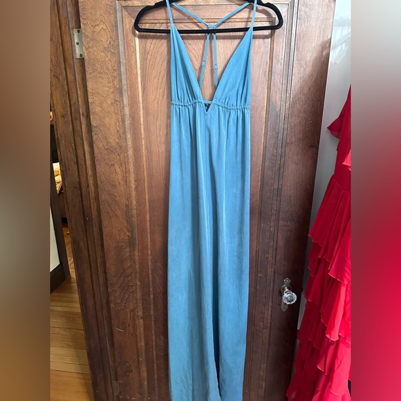 Urban Outfitters, Silence + Noise, Green Maxi Slip Dress, Size Small - Picture 5 of 7